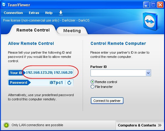 Teamviewer не показывает id и пароль