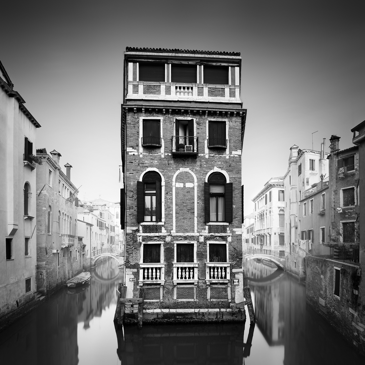 Италия чб Венеция